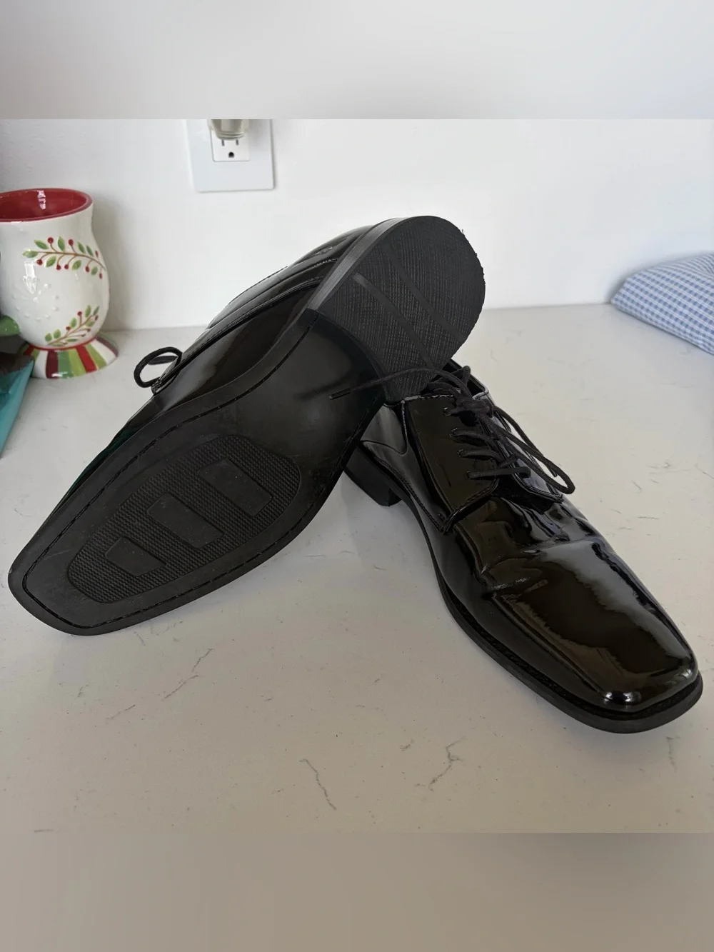 Giorgio Brutini 175881 Men’s 11M Black Patent Tuxedo Formal Dress Shoes Oxford